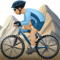 Homem Fazendo Mountain Bike: Tom de Pele Médio-Claro