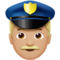 Policial Homem: Tom de Pele Médio-Claro