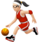 Mulher Jogando Basquete: Tom de Pele Claro
