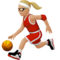 Mulher Jogando Basquete: Tom de Pele Médio-Claro