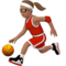 Mulher Jogando Basquete: Tom de Pele Médio