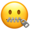 Rosto Com Boca De Zíper