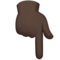 Backhand Index Pointing Down: Dark Skin Tone