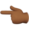 Backhand Index Pointing Left: Medium-Dark Skin Tone