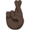 Crossed Fingers: Dark Skin Tone