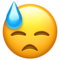 Downcast Face with Sweat