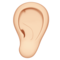 Ear: Light Skin Tone