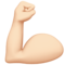 Flexed Biceps: Light Skin Tone