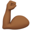 Flexed Biceps: Medium-Dark Skin Tone