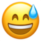Grinning Face with Sweat