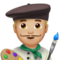 Man Artist: Medium-Light Skin Tone