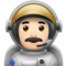 Man Astronaut: Light Skin Tone