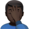 Man Facepalming: Dark Skin Tone