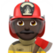Man Firefighter: Dark Skin Tone
