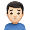 Man Frowning: Light Skin Tone