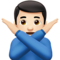 Man Gesturing No: Light Skin Tone