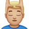 Man Getting Massage: Medium-Light Skin Tone