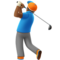 Man Golfing: Medium-Dark Skin Tone