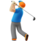 Man Golfing: Medium-Light Skin Tone