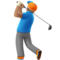 Man Golfing: Medium Skin Tone