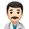 Man Health Worker: Light Skin Tone