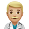 Man Health Worker: Medium-Light Skin Tone