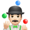 Man Juggling: Light Skin Tone