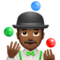 Man Juggling: Medium-Dark Skin Tone