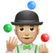 Man Juggling: Medium-Light Skin Tone