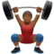Man Lifting Weights: Medium-Dark Skin Tone