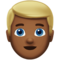 Man: Medium-Dark Skin Tone, Blond Hair