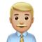 Man Office Worker: Medium-Light Skin Tone