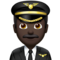 Man Pilot: Dark Skin Tone