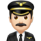 Man Pilot: Light Skin Tone