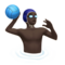 Man Playing Water Polo: Dark Skin Tone