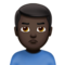 Man Pouting: Dark Skin Tone