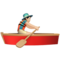 Man Rowing Boat: Light Skin Tone
