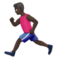 Man Running: Dark Skin Tone