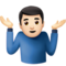 Man Shrugging: Light Skin Tone