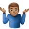 Man Shrugging: Medium Skin Tone