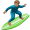 Man Surfing: Medium Skin Tone