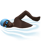Man Swimming: Dark Skin Tone