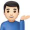 Man Tipping Hand: Light Skin Tone