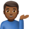 Man Tipping Hand: Medium-Dark Skin Tone