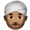 Man Wearing Turban: Medium Skin Tone