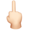 Middle Finger: Light Skin Tone