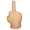 Middle Finger: Medium-Light Skin Tone