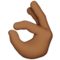 OK Hand: Medium-Dark Skin Tone