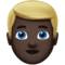 Person: Dark Skin Tone, Blond Hair