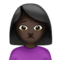 Person Frowning: Dark Skin Tone